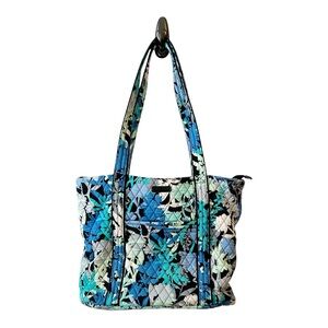 Vera Bradley Women‎ Purse Shoulder Bag Handbag VILLAGER CAMOFLORAL blues flowers